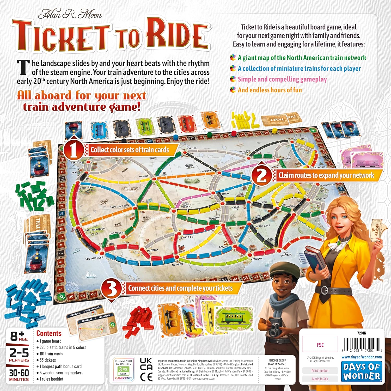 Ticket to ride Nueva Edición (Ingles) - Imagen 2