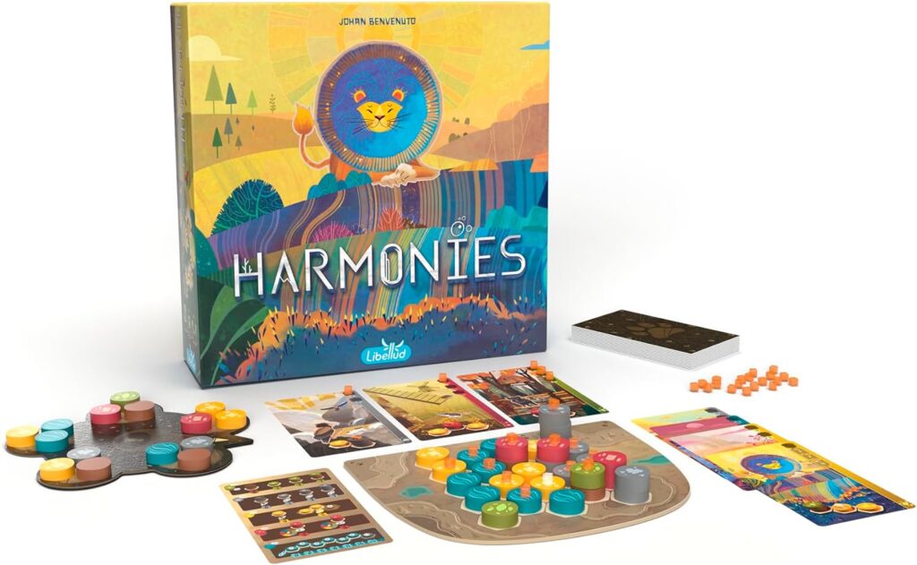 Harmonies (Ingles) - componentes del juego de mesa
