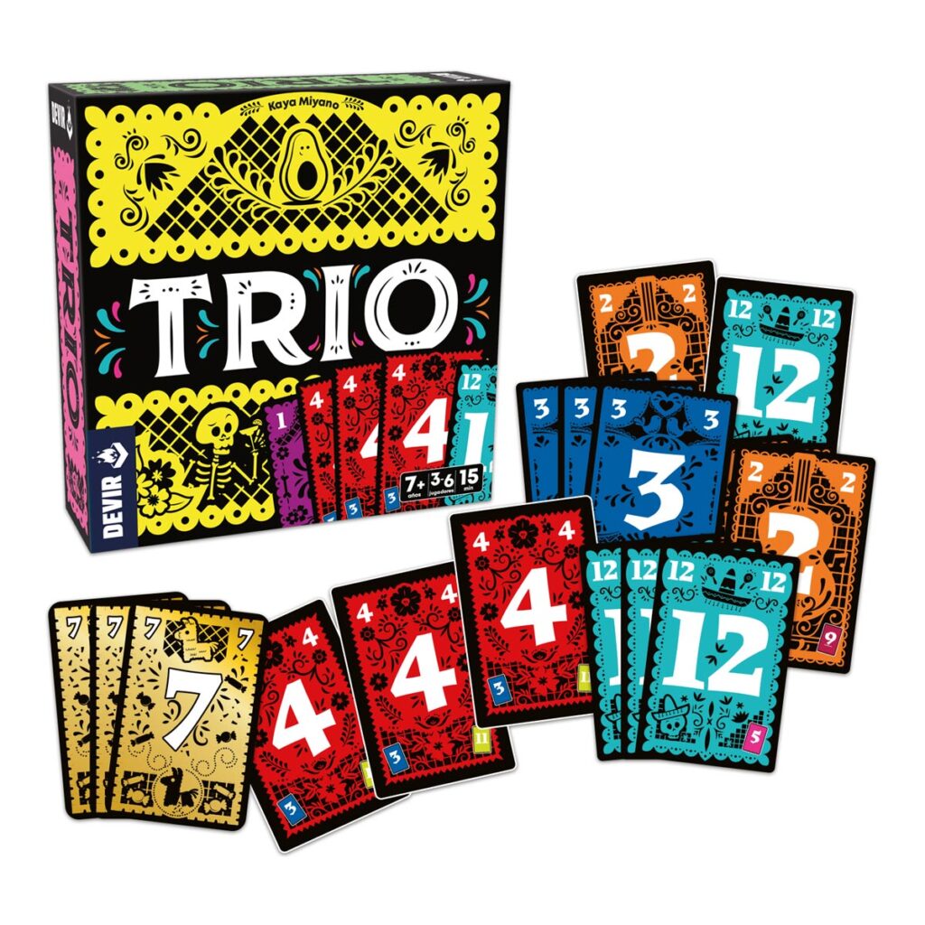 TRIO (Español) - componentes del juego de mesa