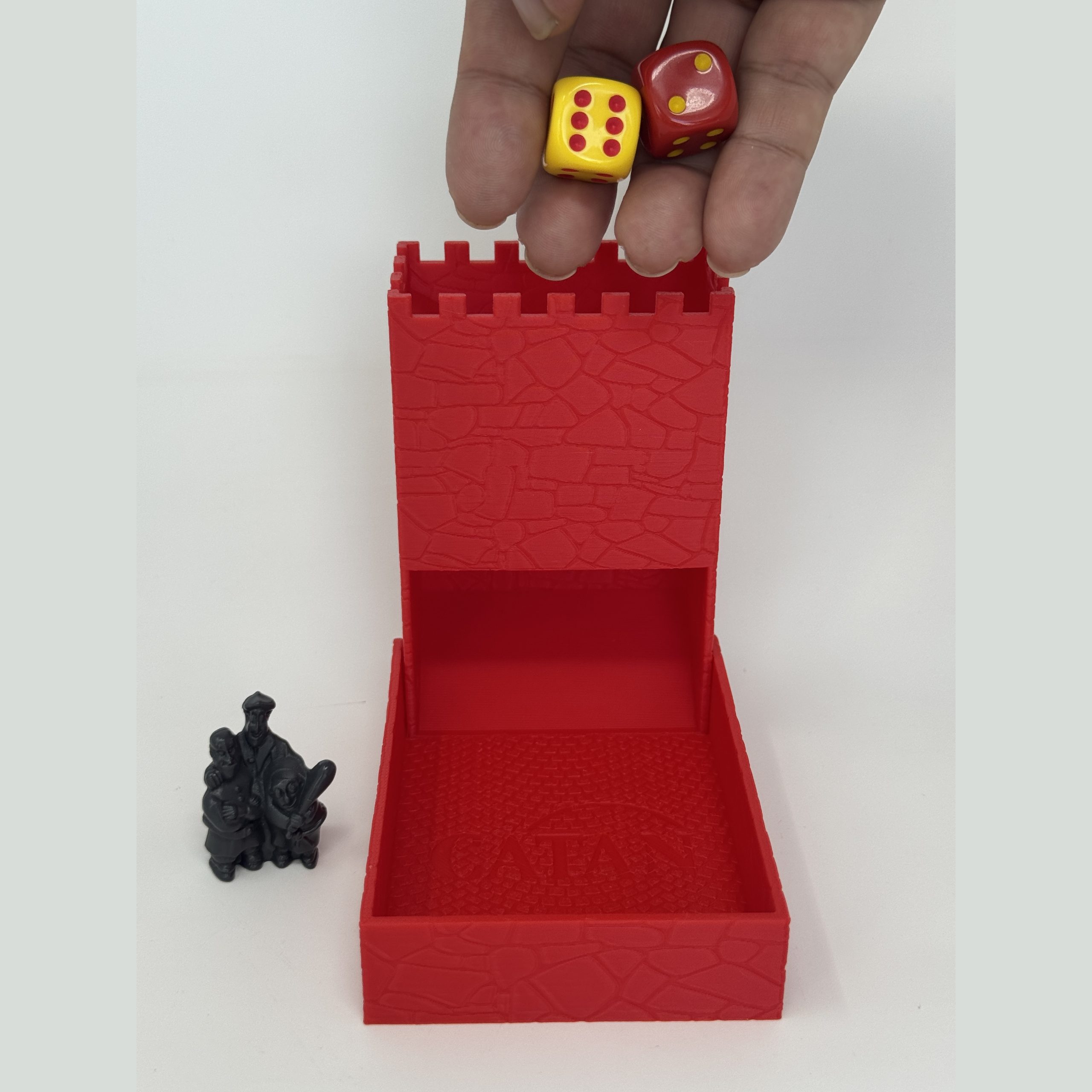 Torre de Dados Plegable Roja - componentes del juego de mesa