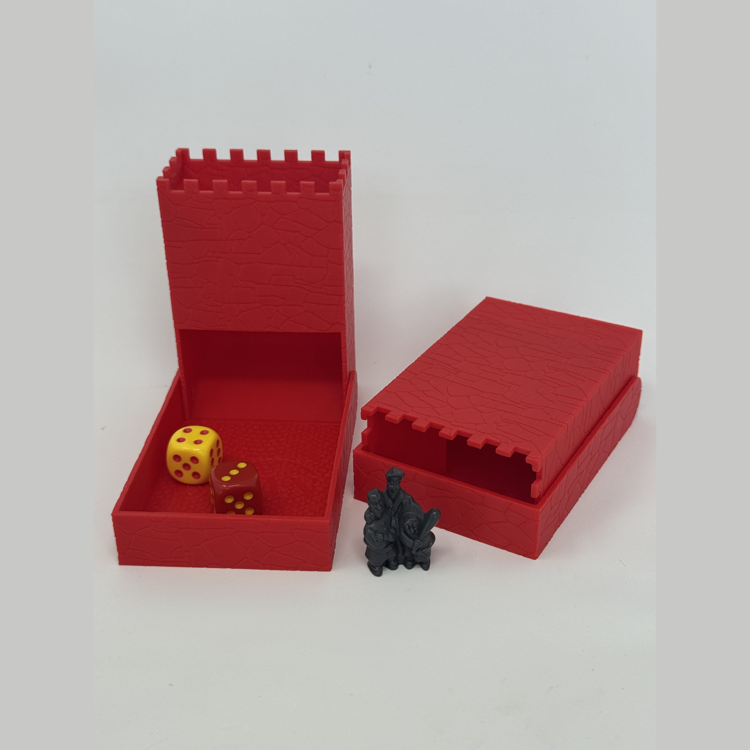 Torre de Dados Plegable Roja - componentes del juego de mesa