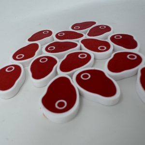 Tokens 3D de Comida (Pack x15) - caja del juego