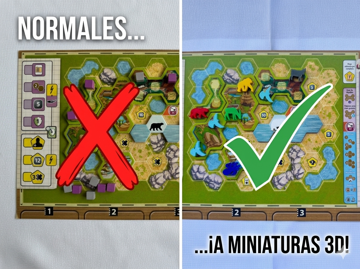 Set 3D para Ark Nova (Pack x160) - componentes del juego de mesa