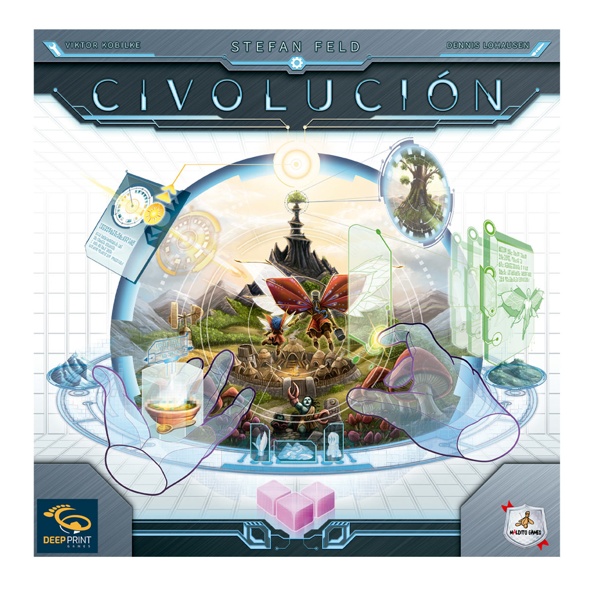 Civolución + Paquete de expansión (Español) - componentes del juego de mesa