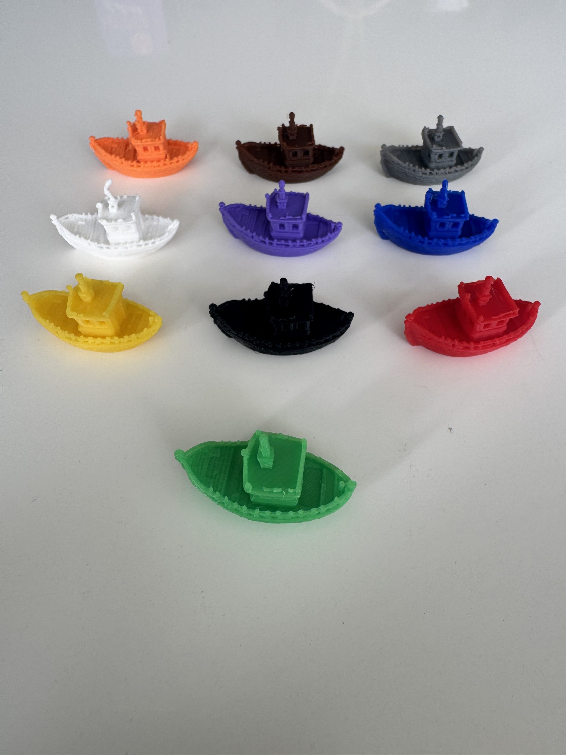 Barcos 3D Multicolor (Pack x10) - componentes del juego de mesa