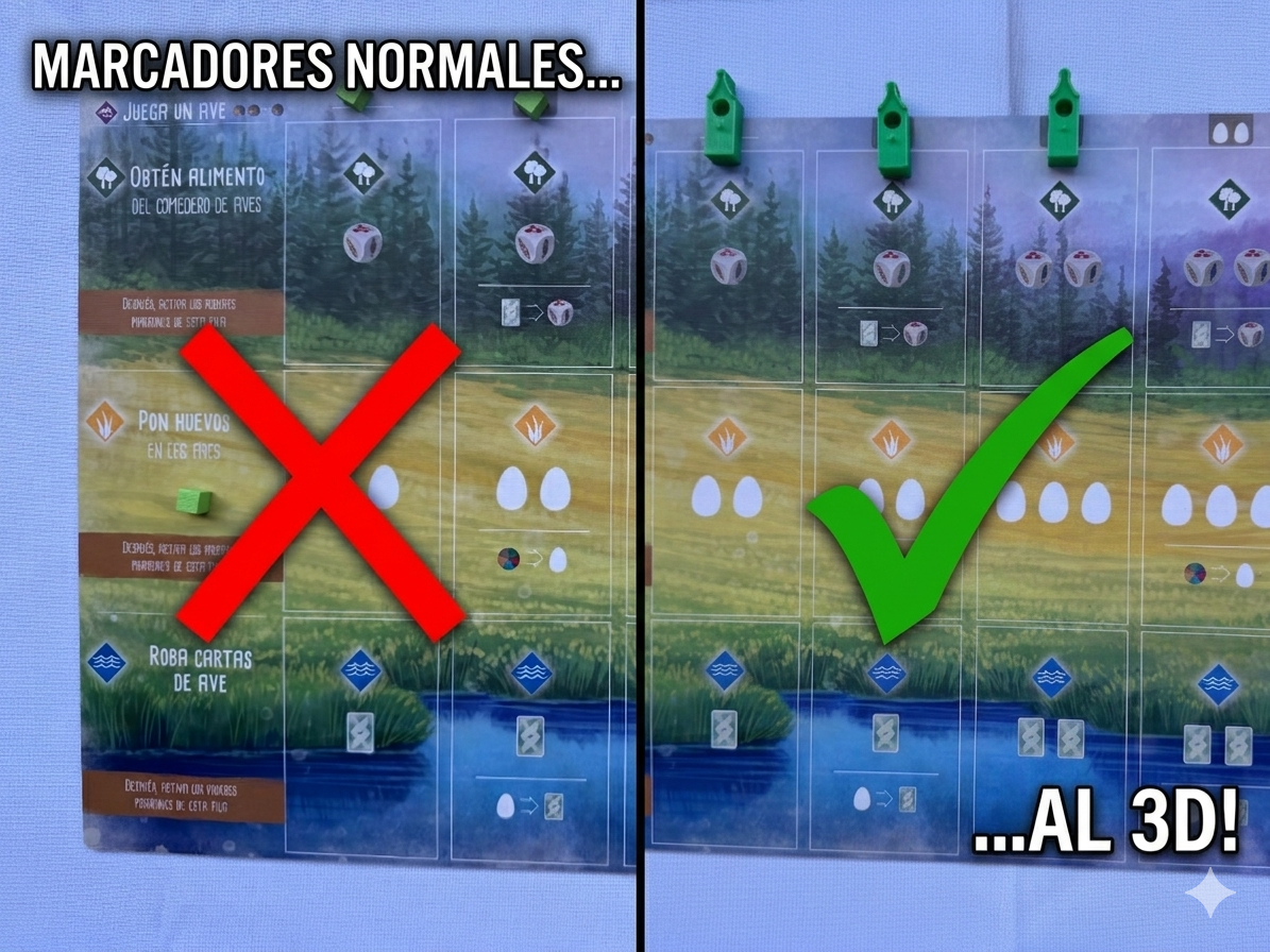 Set de Casitas 3D para Wingspan (Pack x40) - componentes del juego de mesa