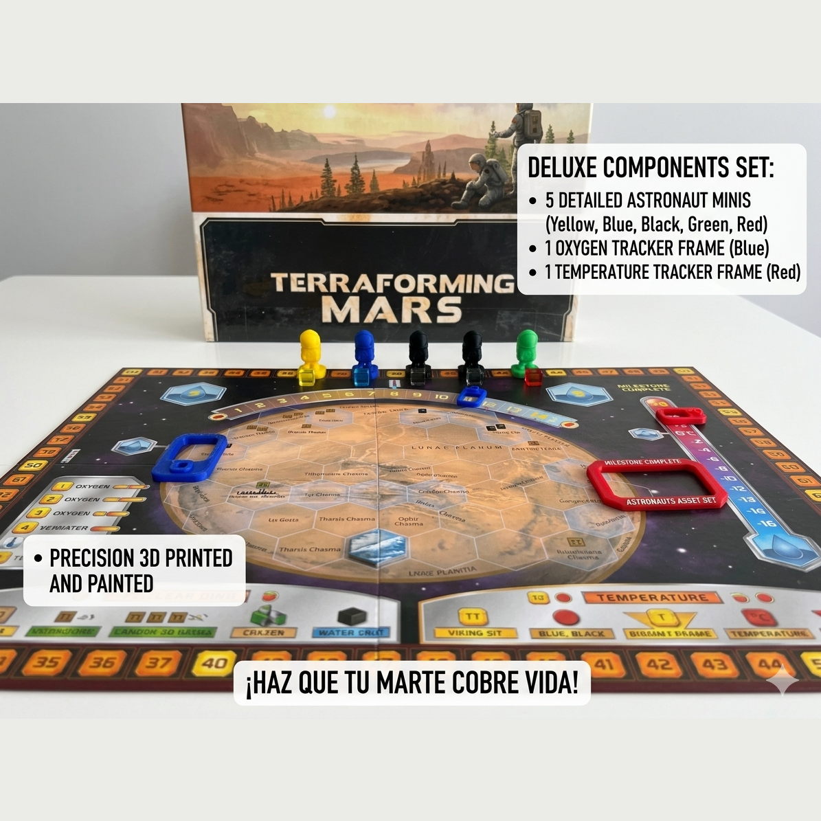 Set de Marcadores 3D para Terraforming Mars - caja del juego
