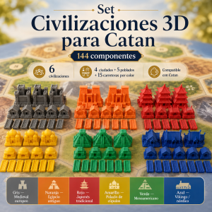 Set Civilizaciones 3D para Catan - caja del juego