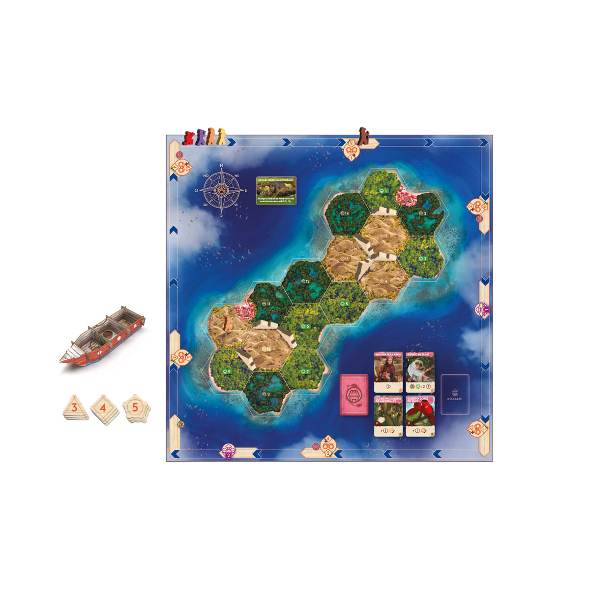 La busqueda de la Espacie Perdida (Español) - juego desplegado en la mesa