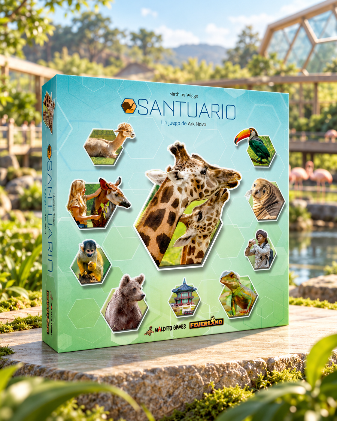 Santuario (Español) - componentes del juego de mesa