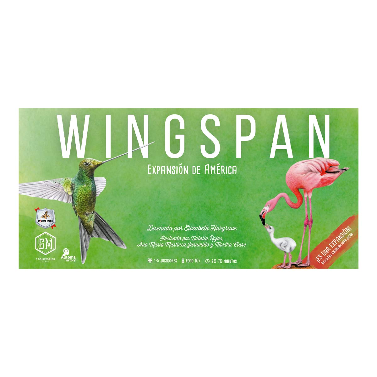 Wingspan Expansión de América (Español) - componentes del juego de mesa