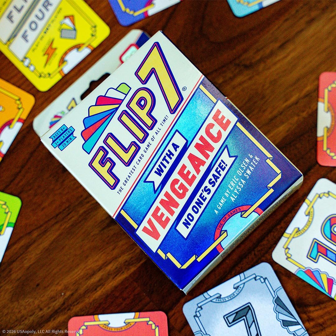 Flip 7 With A Vengeance (Ingles) - juego desplegado en la mesa