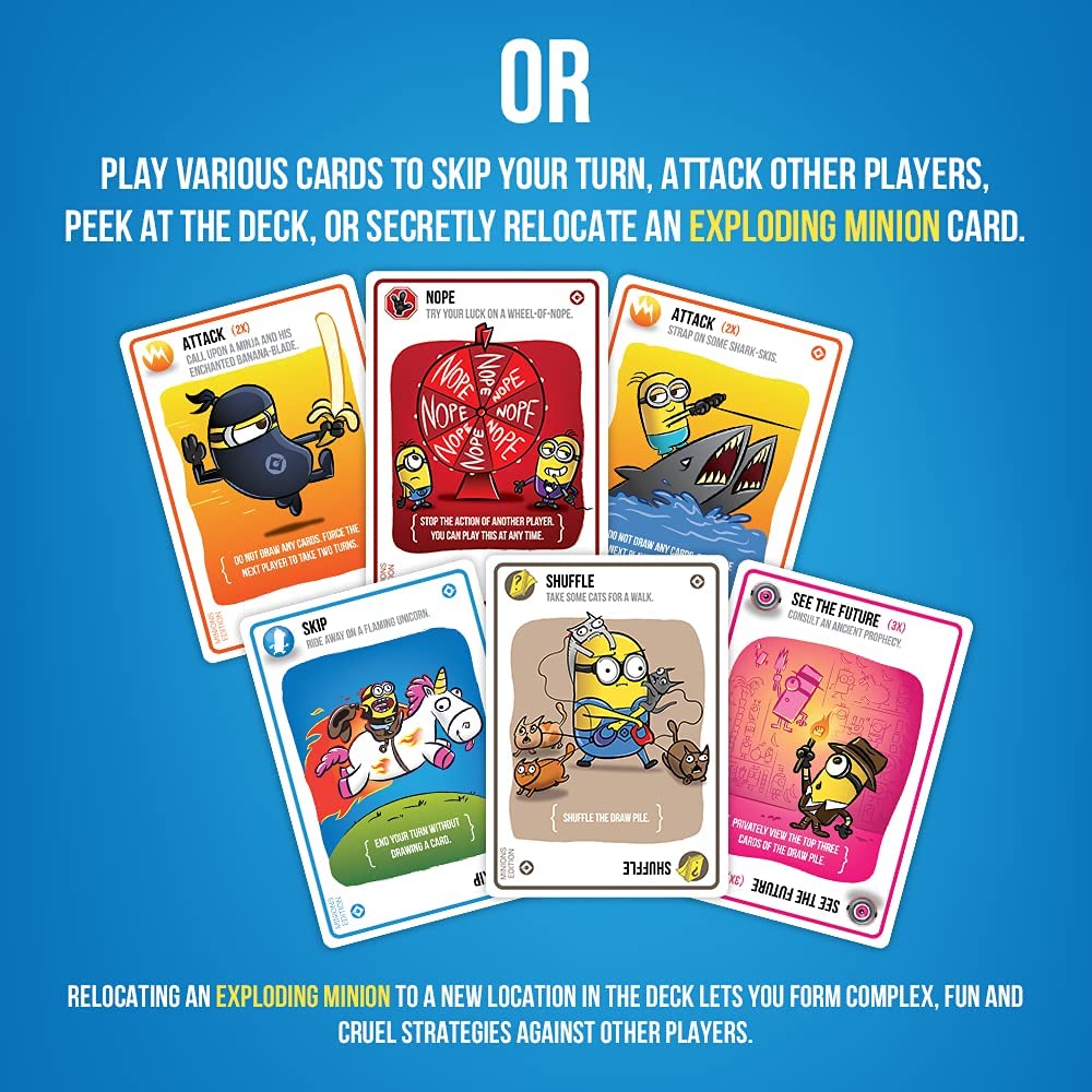 Exploding Minions (Ingles) - componentes del juego de mesa