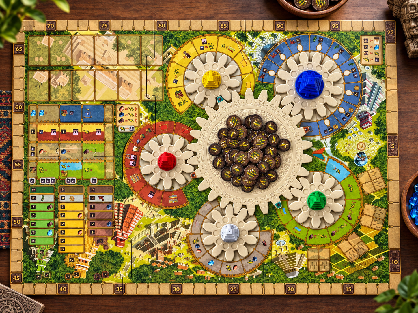 Pirámides 3D para Tzolk’in - componentes del juego de mesa