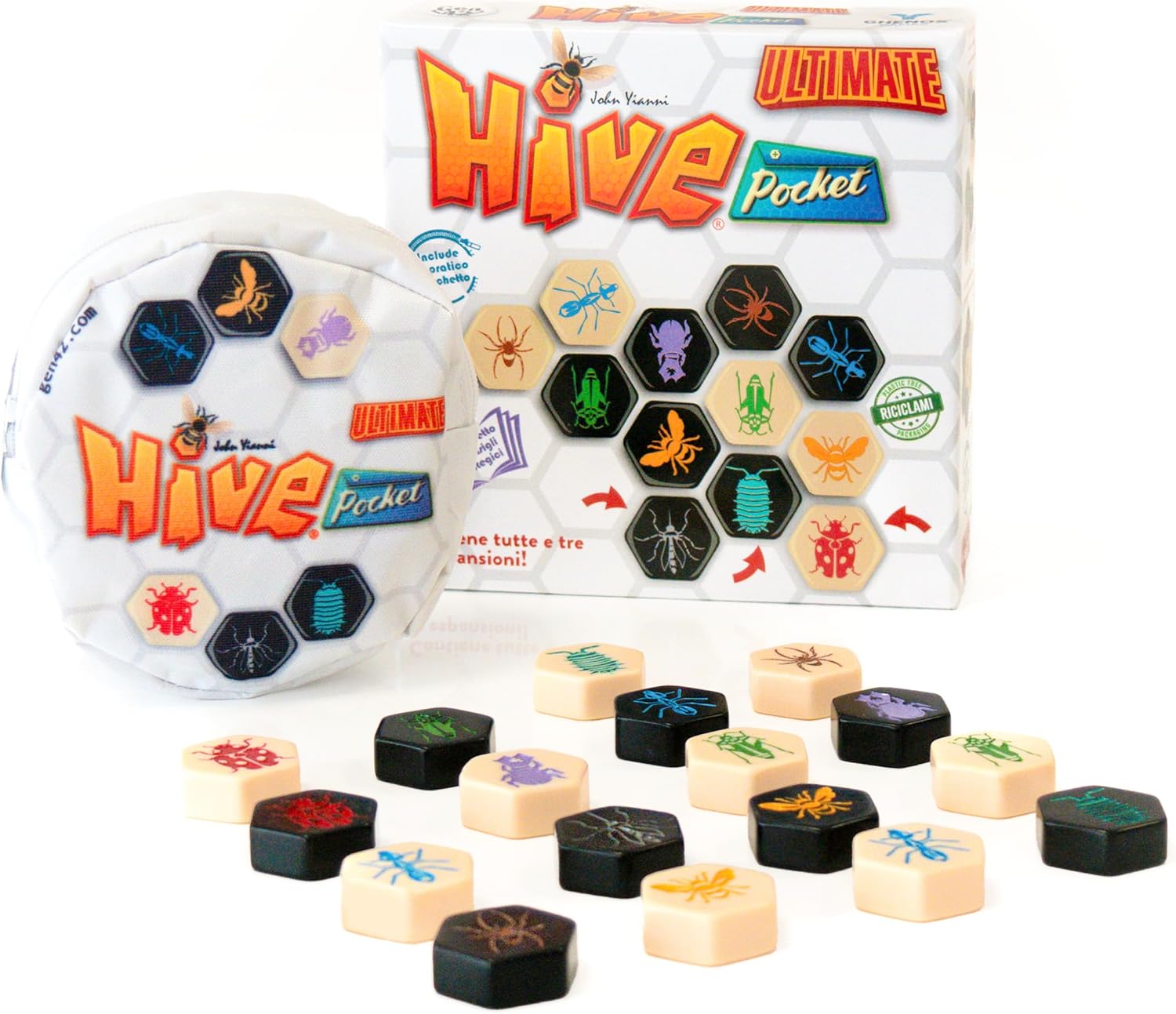 Hive Ultimate (Español) - componentes del juego de mesa