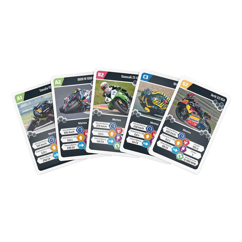 Super Triumph Motos Estrella (Español) - cartas del juego de mesa